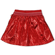 QUEEN OF HEARTS - Metallic Sustainable Nylon Flared Skirt