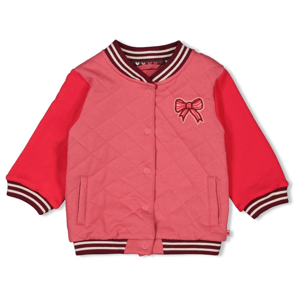 QUEEN OF HEARTS - Organic Cotton Quilted Varsity Jacket