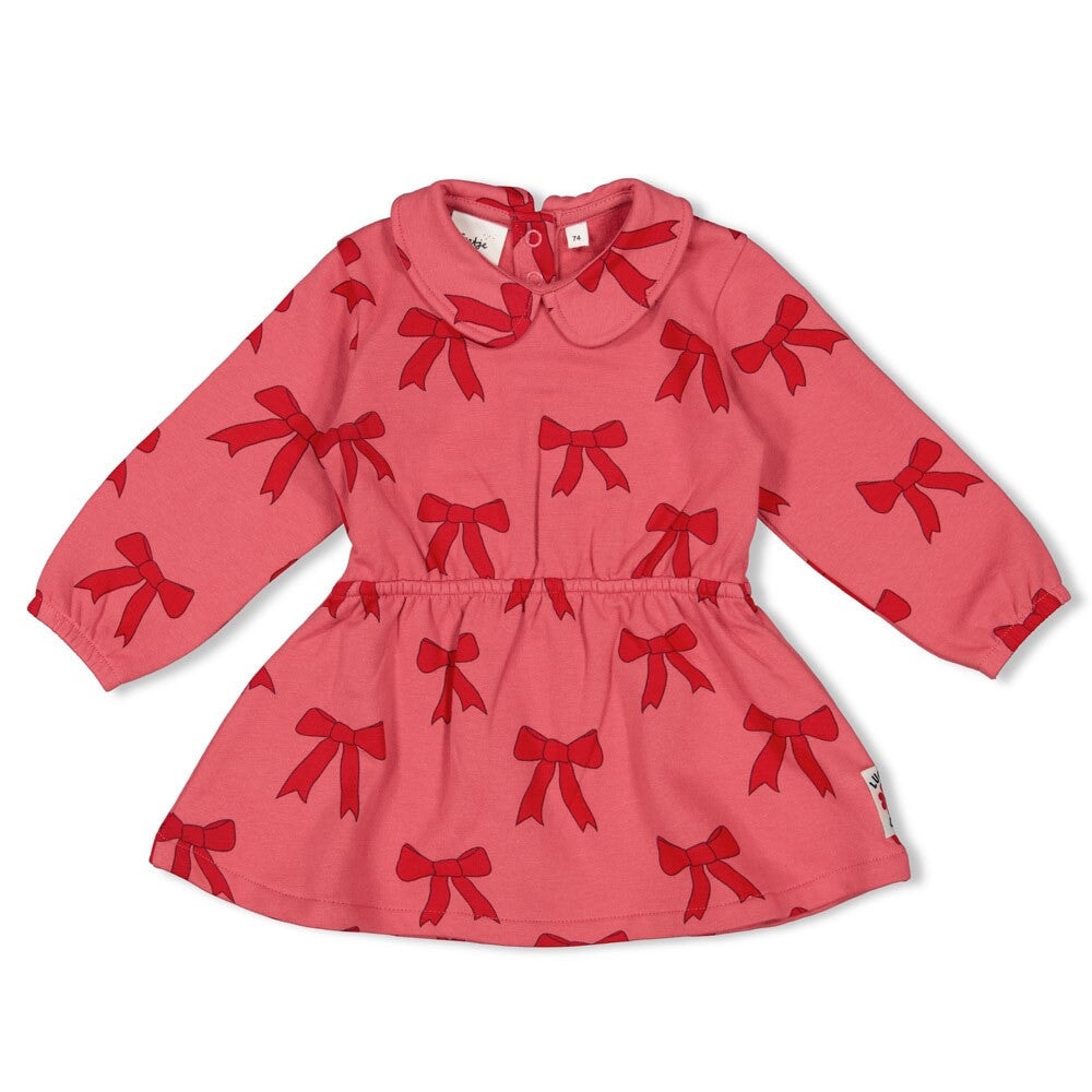 QUEEN OF HEARTS - Organic Cotton Ribbon French Terry Dress