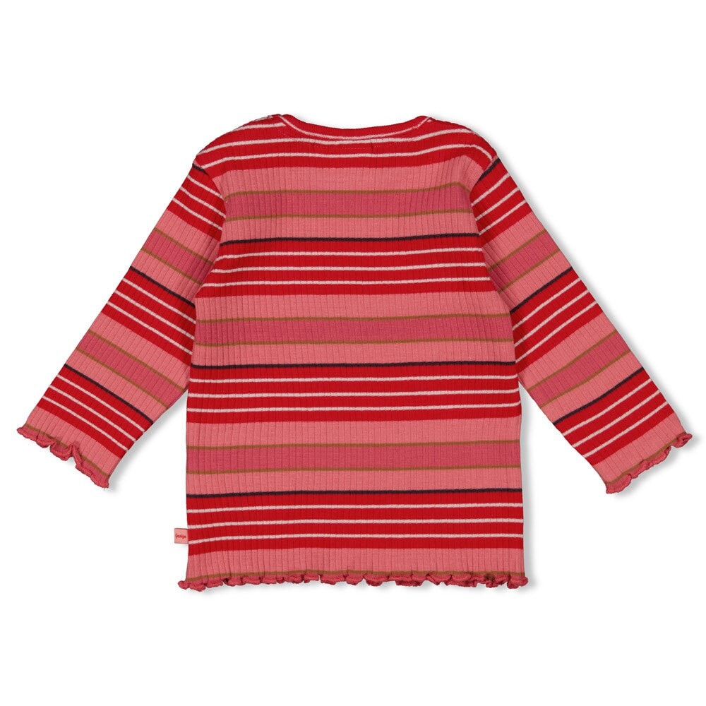 QUEEN OF HEARTS - Organic Cotton Multi-Striped Ribbed Fashion Top