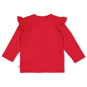 QUEEN OF HEARTS - Organic Cotton Flutter-Sleeve Bow Fashion Top