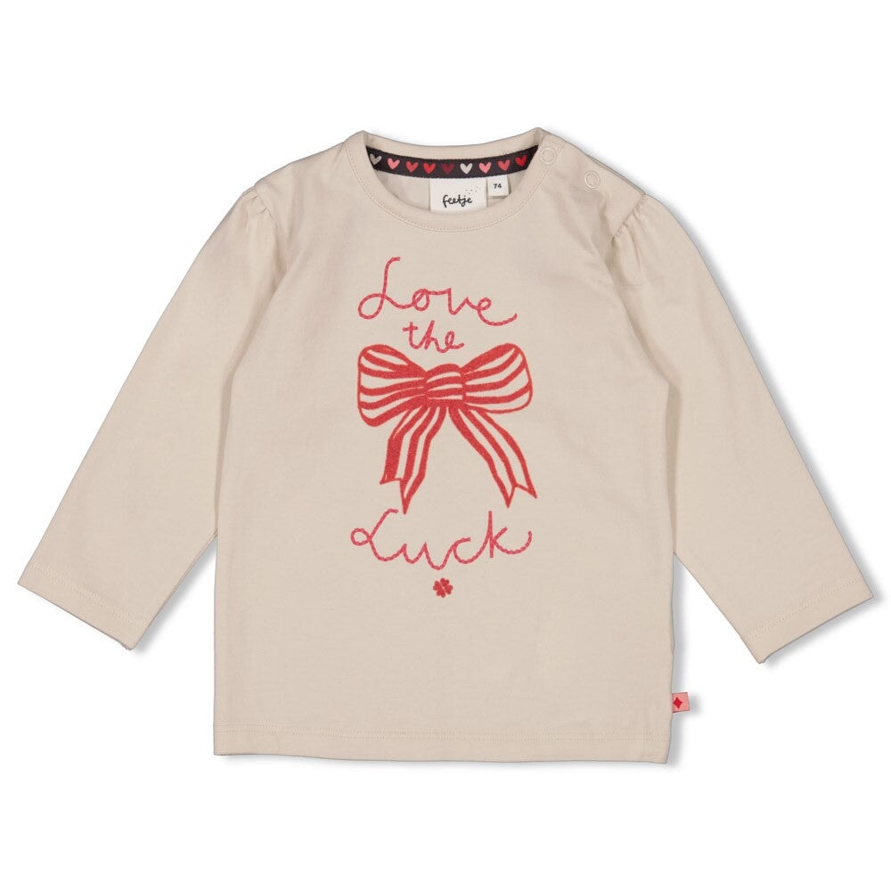 QUEEN OF HEARTS - Organic Cotton "Love the Luck" Ribbon Fashion Top