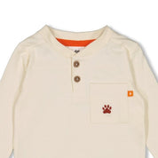CHASING TRAILS - Organic Cotton Henley Jersey Fashion Top