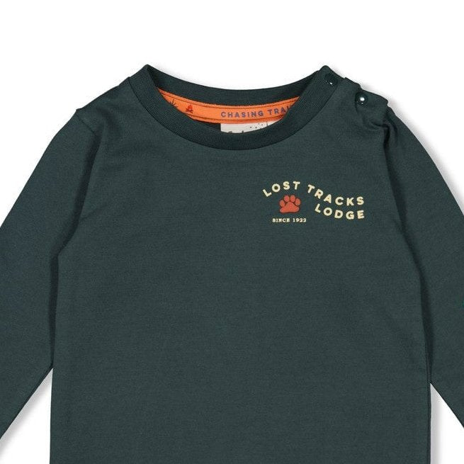 CHASING TRAILS - Organic Cotton "Lost Tracks Lodge" Jersey Fashion Top