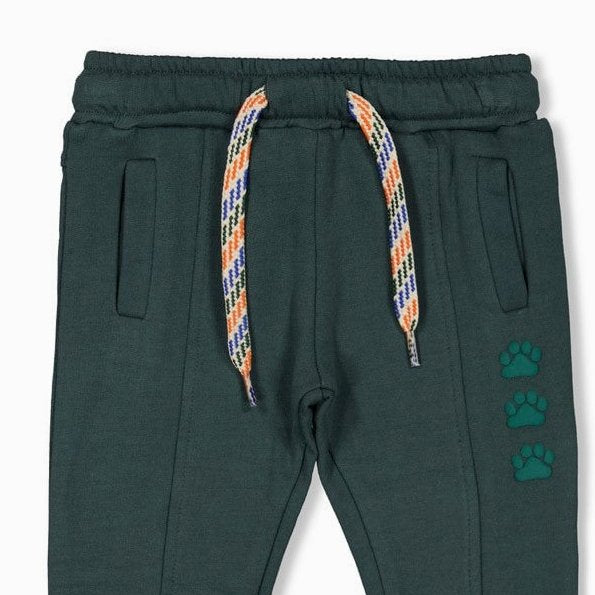 CHASING TRAILS - Organic Cotton French Terry Paw Print Pants