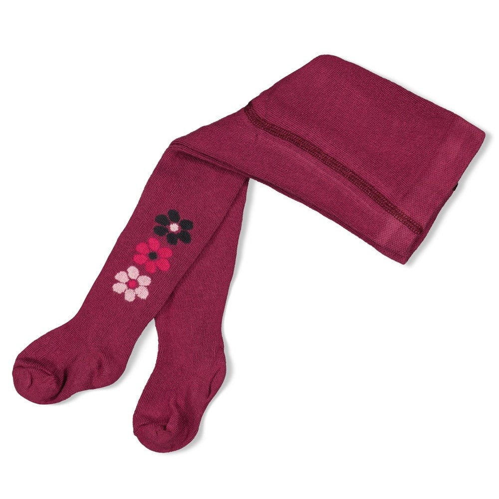 SHINE BRIGHT — Organic Cotton Floral Accent Tights