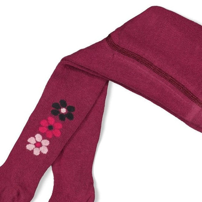 SHINE BRIGHT — Organic Cotton Floral Accent Tights