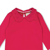 SHINE BRIGHT — Organic Cotton Single Jersey Eyelet Collar Fashion Top