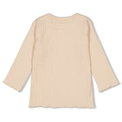 SHINE BRIGHT — Organic Cotton Rib Floral Heart Fashion Top