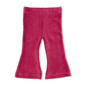 SHINE BRIGHT — Velvet Rib Fashion Flare Pants