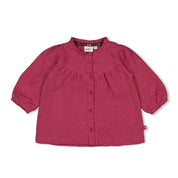 SHINE BRIGHT — Organic Cotton Brushed French Terry Pinstripe Blouse