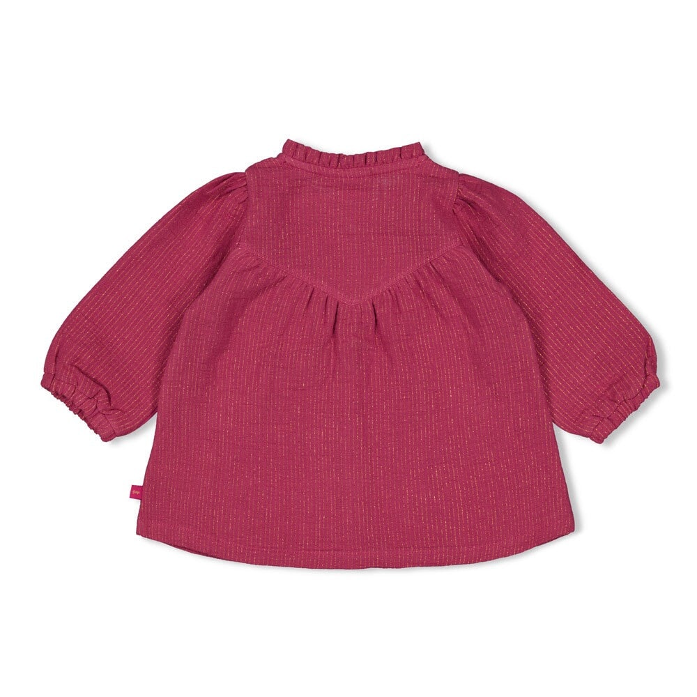 SHINE BRIGHT — Organic Cotton Brushed French Terry Pinstripe Blouse