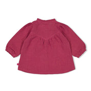 SHINE BRIGHT — Organic Cotton Brushed French Terry Pinstripe Blouse