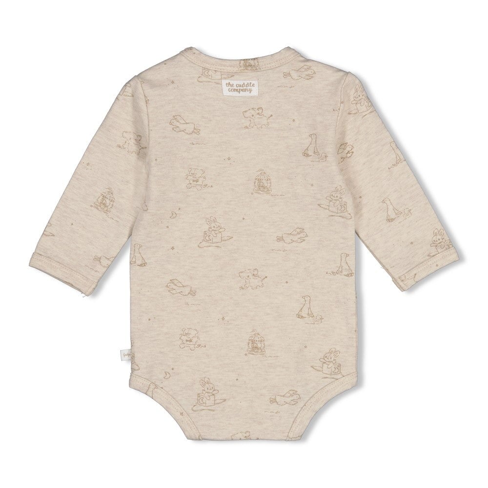 THE CUDDLE COMPANY - Organic Cotton All-Over Print Wrap Bodysuit