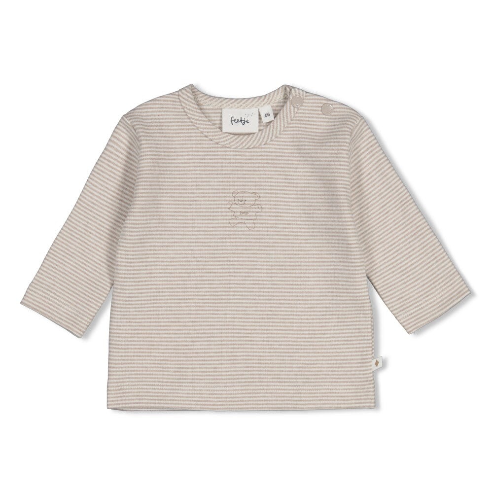 THE CUDDLE COMPANY - Organic Cotton Striped Interlock Long Sleeve Top