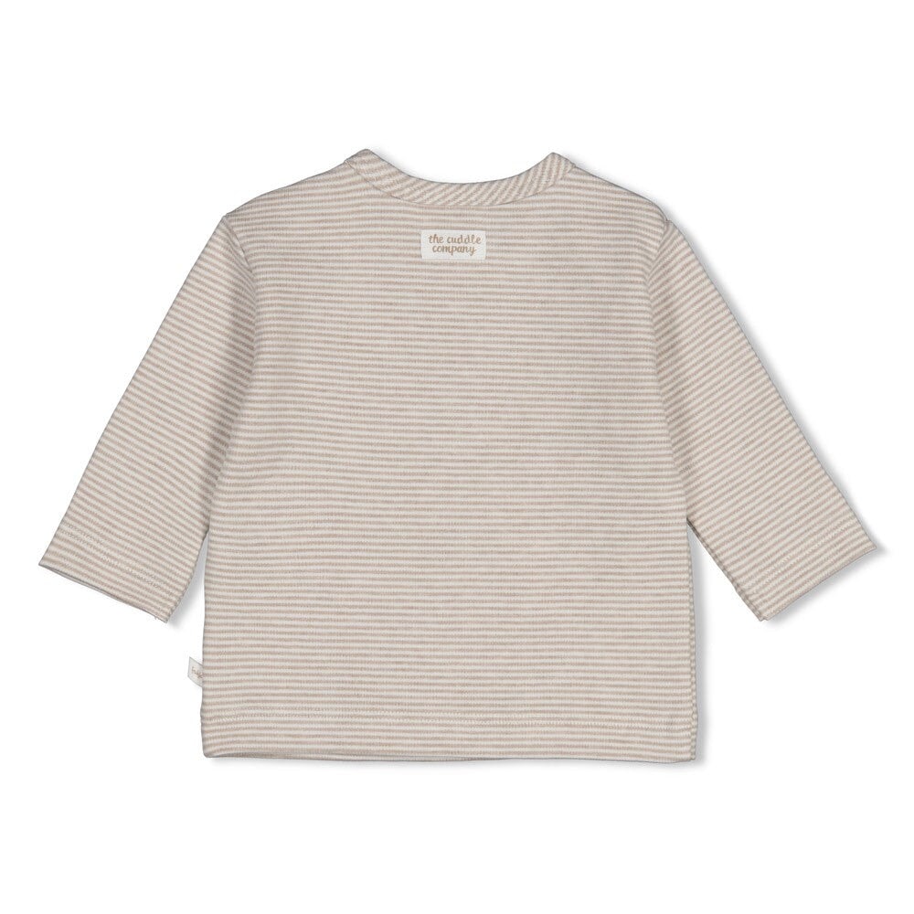 THE CUDDLE COMPANY - Organic Cotton Striped Interlock Long Sleeve Top