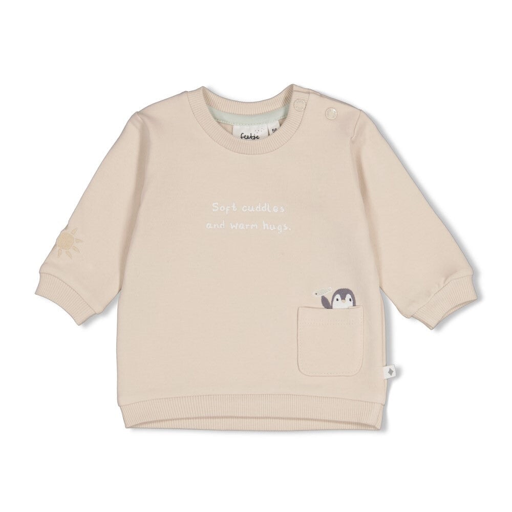 PENGUIN CUDDLES — Organic Cotton French Terry Fashion Sweat Top