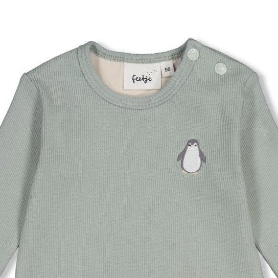 PENGUIN CUDDLES — Organic Cotton Rib Jersey Long-Sleeve Top