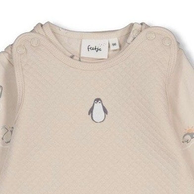 PENGUIN CUDDLES — Organic Cotton 2-Piece Quilted Footed Romper Set