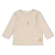OVER THE MOON FOR YOU - Organic Cotton Crescent Moon Rib Jersey Fashion Top