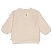 OVER THE MOON FOR YOU - Organic Cotton French Terry Embroidered Sweat Top