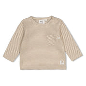 OVER THE MOON FOR YOU - Organic Cotton Striped Rib Jersey Fashion Top