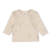 OVER THE MOON FOR YOU -Organic Cotton All-Over Print Long Sleeve Top