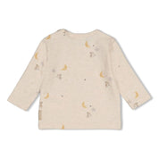 OVER THE MOON FOR YOU -Organic Cotton All-Over Print Long Sleeve Top