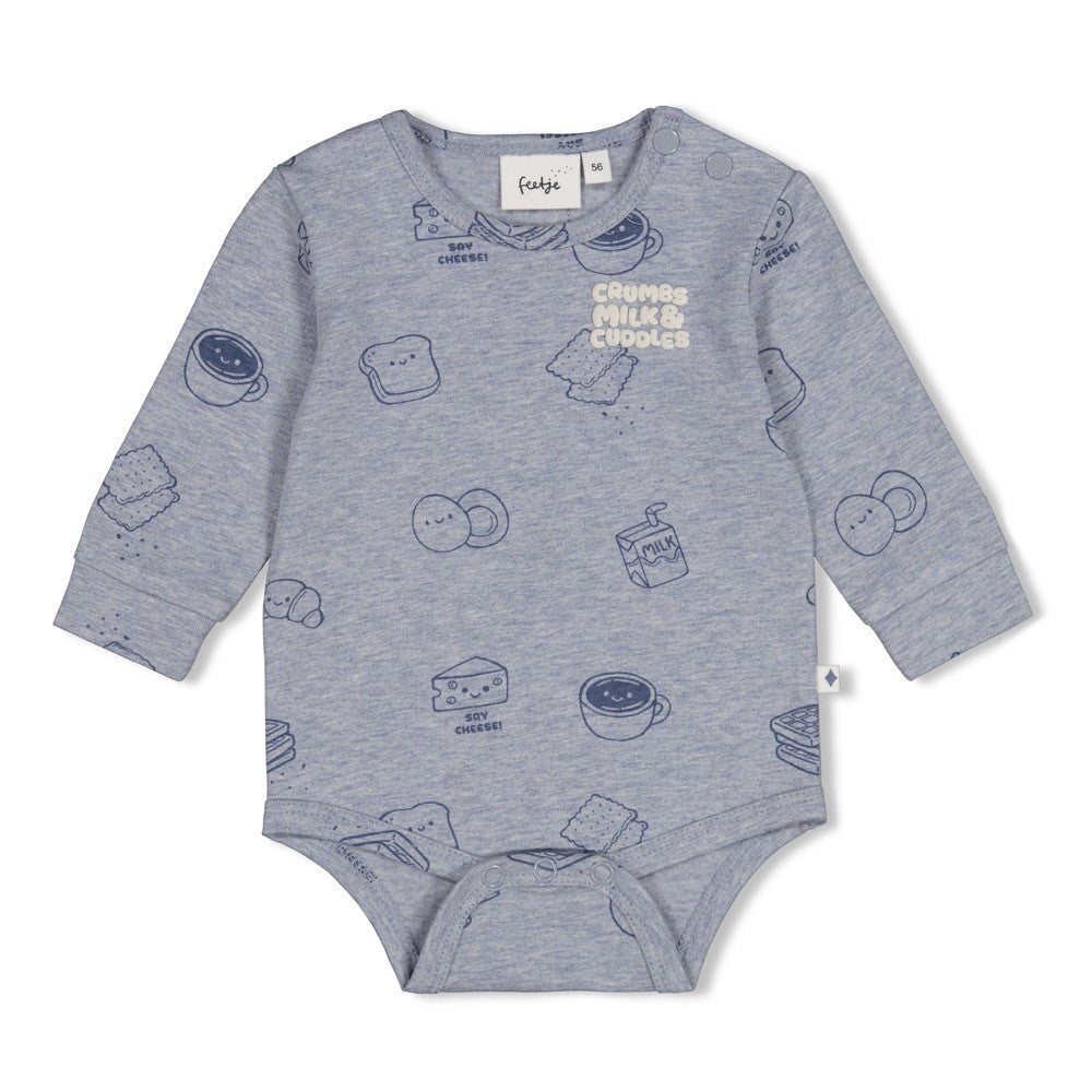 BREAKFAST BUDDY - -Organic Cotton All-Over Print Bodysuit