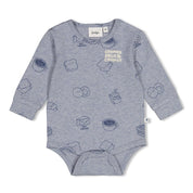 BREAKFAST BUDDY - -Organic Cotton All-Over Print Bodysuit