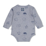 BREAKFAST BUDDY - -Organic Cotton All-Over Print Bodysuit