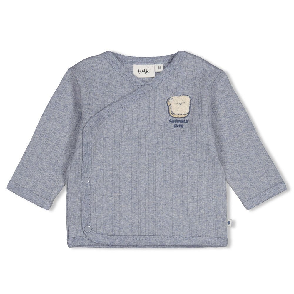 BREAKFAST BUDDY - Organic Cotton Rib Knit Wrap Fashion Top