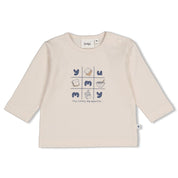 BREAKFAST BUDDY - Organic Cotton YUMMY Tic-Tac-Toe Graphic Long Sleeve Top