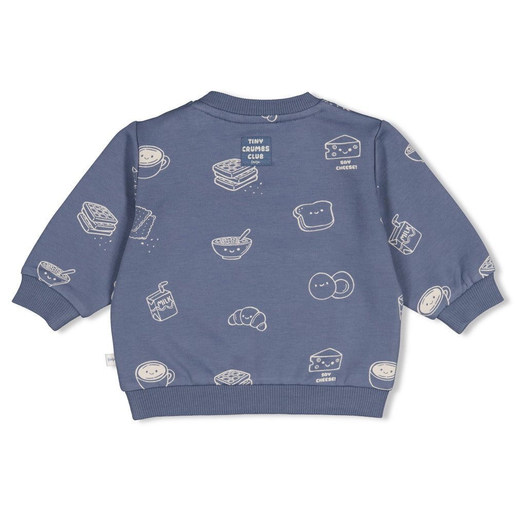 BREAKFAST BUDDY - Organic Cotton French Terry All-Over Print Fashion Sweat Top