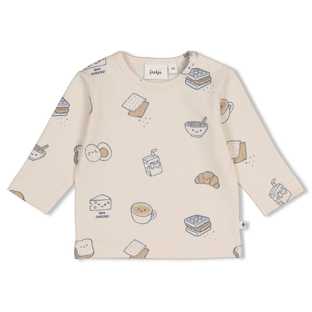 BREAKFAST BUDDY - Organic Cotton All-Over Print Long Sleeve Top
