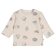 BREAKFAST BUDDY - Organic Cotton All-Over Print Long Sleeve Top