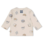 BREAKFAST BUDDY - Organic Cotton All-Over Print Long Sleeve Top
