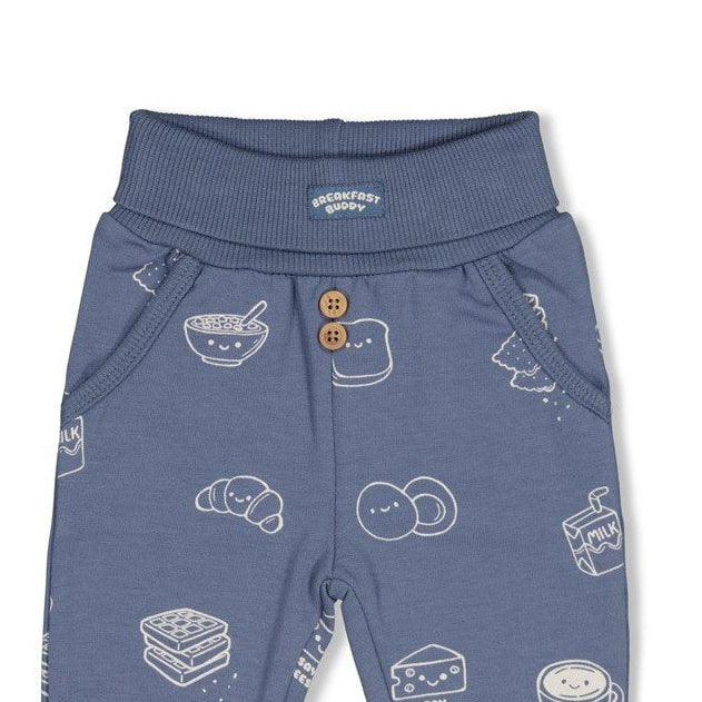 BREAKFAST BUDDY - Organic Cotton French Terry All-Over Print Fashion Pants