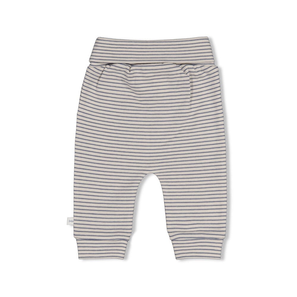 BREAKFAST BUDDY - Organic Cotton Striped Rib Knit Fashion Pants