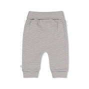 BREAKFAST BUDDY - Organic Cotton Striped Rib Knit Fashion Pants