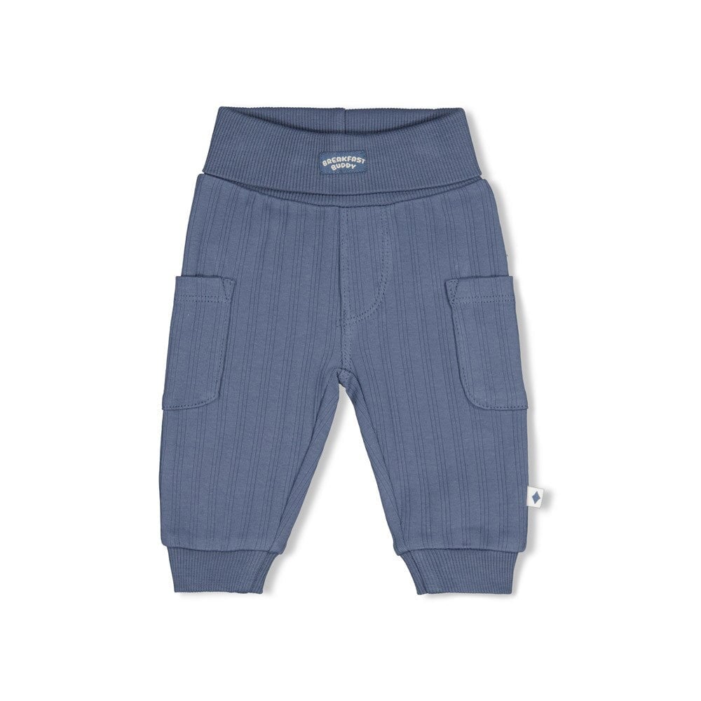 BREAKFAST BUDDY - Organic Cotton Rib Knit Cargo Fashion Pants