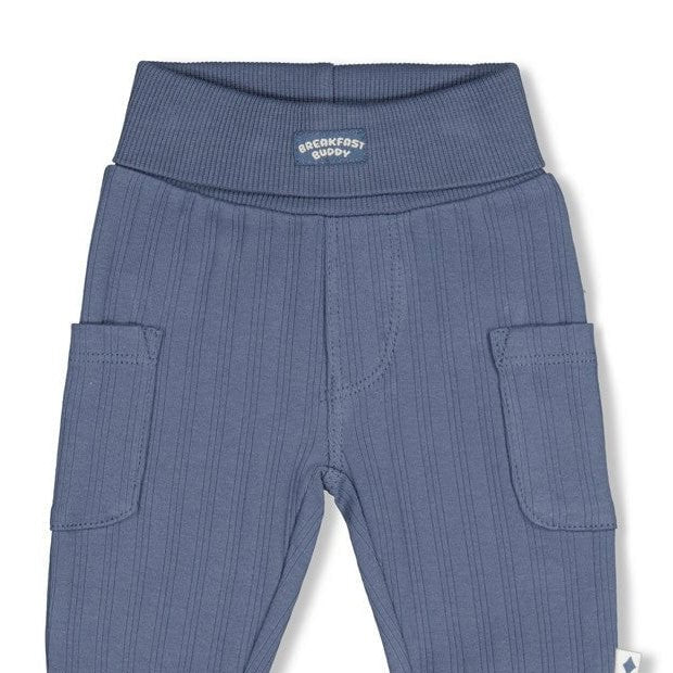 BREAKFAST BUDDY - Organic Cotton Rib Knit Cargo Fashion Pants