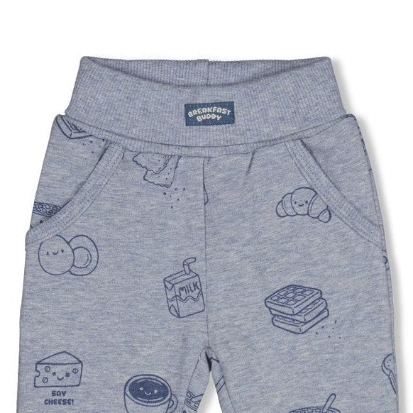 BREAKFAST BUDDY - Organic Cotton French Terry All-Over Print Fashion Pants