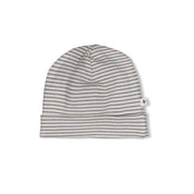 BREAKFAST BUDDY - Organic Cotton Striped Rib Knit Bonnet