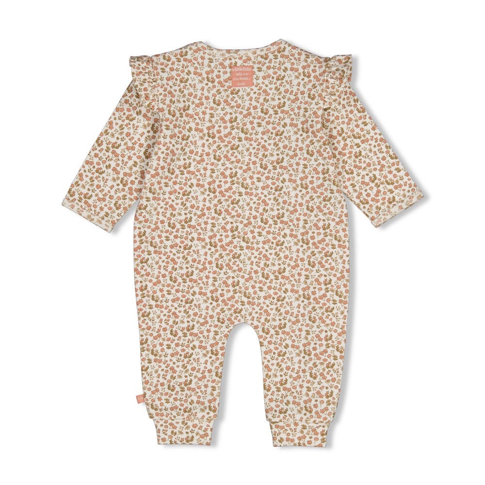 FALL IN LOVE — Organic Cotton Floral Ruffled Coverall