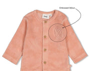 FALL IN LOVE — Organic Cotton Embossed Velour Fashion Jacket