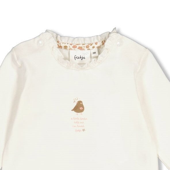 FALL IN LOVE — Organic Cotton "A Little Birdie Told Me" Ruffled Fashion Top