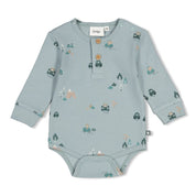 BEEP BEEP — Organic Cotton Rib Jersey Printed Bodysuit