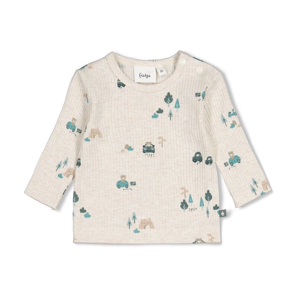BEEP BEEP — Organic Cotton Rib Jersey Printed Fashion Top