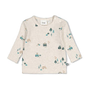 BEEP BEEP — Organic Cotton Rib Jersey Printed Fashion Top